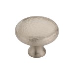 M Marcus Heritage Brass Cabinet Knob Victorian Round Hammered Design 38mm